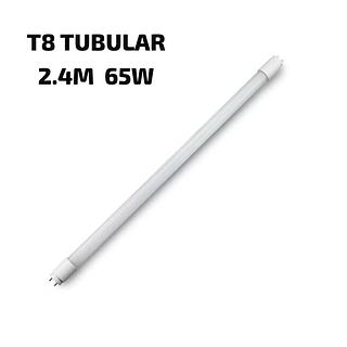 T8 TUBULAR 2.4m 65W 6500K VIDRO BIVOLT