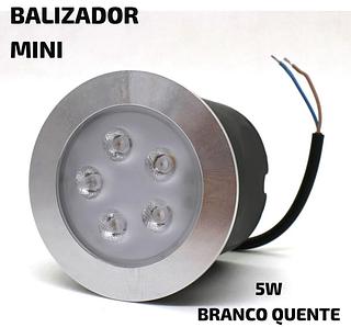 BALIZADOR MINI EMBUTIR 5W BRANCO QUENTE PROVA D'ÁGUA