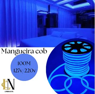 MANGUEIRA COB AZUL 127V/220V 100M