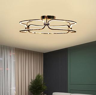 PLAFON DOURADO MODERNO SIMPLES 3200k CD202150562