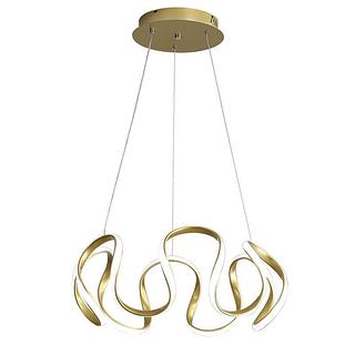 PENDENTE LUSTRE MODERNO ONDULADO 60X60X25CM BIVOLT 3 TEMPERATURA DE COR AJIE