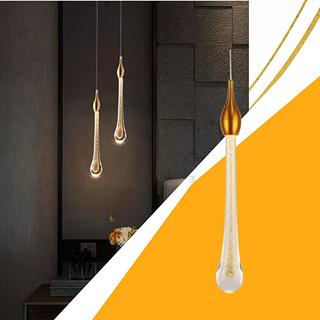 PENDENTE GOTA COMPRIDO CRISTAL 3200K DOURADO