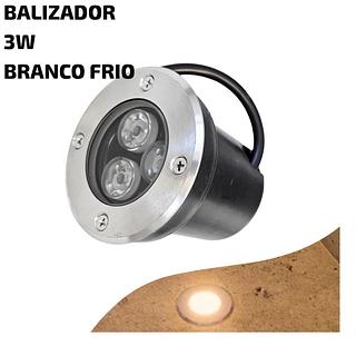 BALIZADOR EMBUTIR 3W BRANCO FRIO PROVA D'ÁGUA