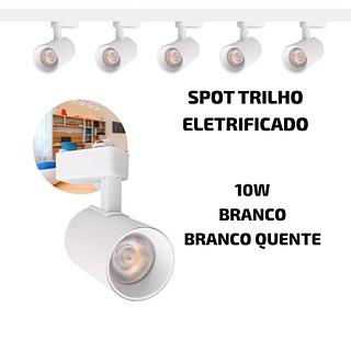SPOT TRILHO ELETRIFICADO 10W BRANCO 3000K