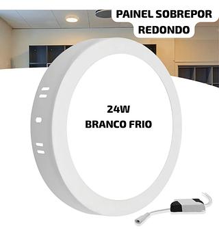 PAINEL SOBREPOR REDONDO 24W BRANCO FRIO