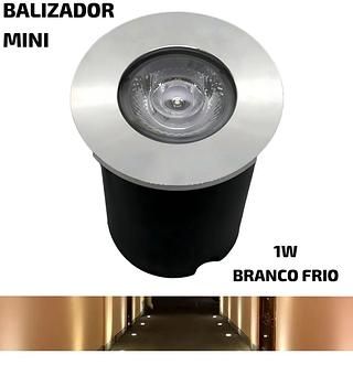 BALIZADOR MINI EMBUTIR 1W BRANCO FRIO PROVA D'ÁGUA