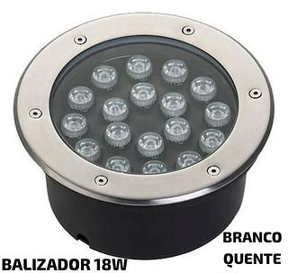 BALIZADOR EMBUTIR 18W BRANCO QUENTE PROVA D'ÁGUA