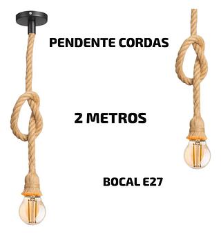 PENDENTE CORDA 2M 1BOCAL E27 DIY