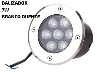 BALIZADOR EMBUTIR 7W BRANCO QUENTE PROVA D'ÁGUA