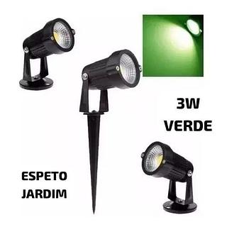 ESPETO JARDIM VERDE 3W BIVOLT PROVA D'ÁGUA