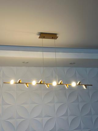 LUSTRE PENDENTE METAL DOURADO 1M COMPRIMENTO LUZ BRANCO QUENTE CD20230836/L100D