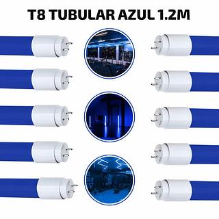 T8 TUBULAR AZUL 1.2M 20W PLASTICO BIVOLT
