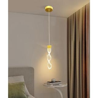 PENDENTE ACRILICA DNA ESPIRAL 3200K LUSTRE CABECEIRA MODERNO CD20240337D