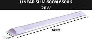 LUMINARIA LINEAR BRANCO 60CM 20W BRANCO FRIO
