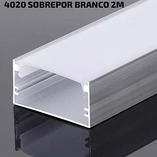 PERFIL 4020 SOBREPOR BRANCO BARRA COM 2M
