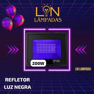 REFLETOR LUZ NEGRA 200W IP66