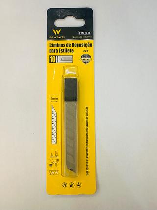 KIT 10 UNIDADES LÂMINA DE REPOSIÇÃO INOX 9MM