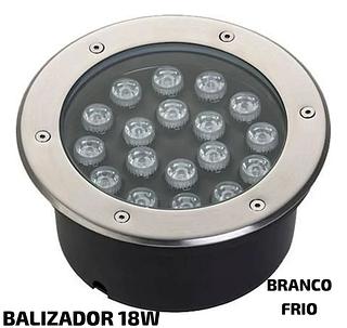 BALIZADOR EMBUTIR 18W BRANCO FRIO PROVA D'ÁGUA
