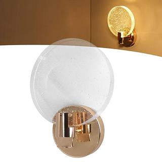 ARANDELA DOURADO DISCO REDONDO 3200K BRANCO QUENTE