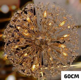 PENDENTE DE LEILÃO PEDRINHAS CROMADO 60CM