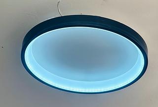 PLAFON DESIGN LUA CHEIA 40CM ACABAMENTO PRETO 6500K