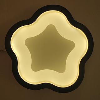 PLAFON PRETO FORMATO FLOR 23CM 24W 3 COR DE LED