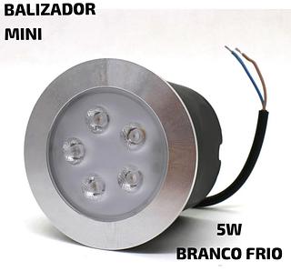 BALIZADOR MINI EMBUTIR 5W BRANCO FRIO PROVA D'ÁGUA