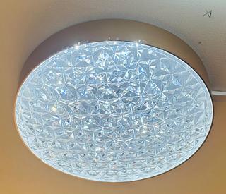 PLAFON REDONDO DOURADO 40CM 3COR DE LED