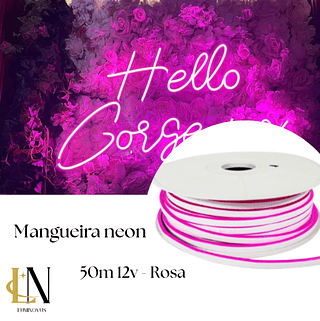 MANGUEIRA NEON ROSA 12V- 50M