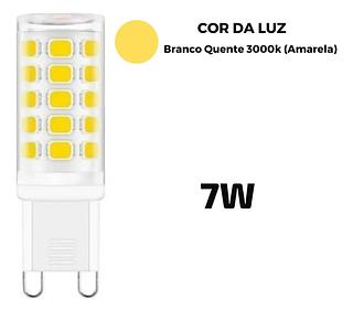 LAMPADA LED HALOPIM G9 7W LUZ BRANCO QUENTE
