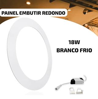 PAINEL EMBUTIR REDONDO 18W BRANCO FRIO