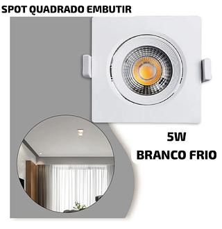 LED SPOT QUADRADO 5W BRANCO FRIO BIVOLT