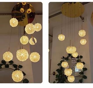 PENDENTE CRISTAL DOURADO 10 BOLAS FLOR 23081161/10