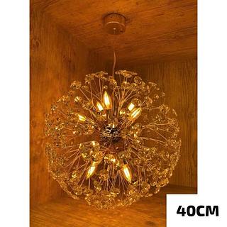 PENDENTE DE LEILÃO DE PEDRINHAS CROMADO 40CM