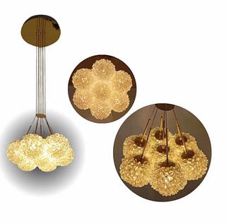 PENDENTE DOURADO CRISTAL 7 BOLAS FLOR 23081161/7