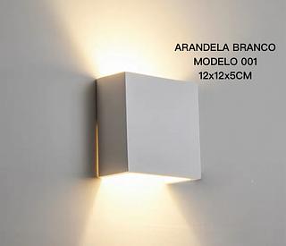 Arandela BRANCO 6W 2 Focos direcionavel + Luz Embutida - Modelo 001 Interno e Externo