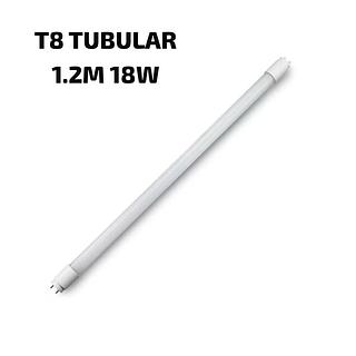 T8 TUBULAR 1.2M 18W 6500K VIDRO BIVOLT