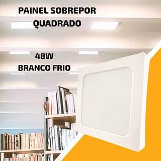 PAINEL SOBREPOR QUADRADO 48W BRANCO FRIO