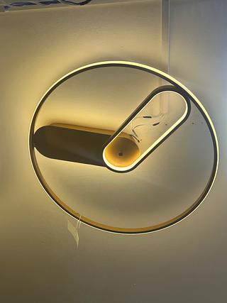 PLAFON REDONDO 60CM DESIGN RELÓGIO LED 3200K