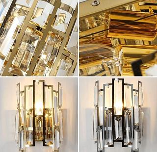 ARANDELA CRISTAL DOURADO LUXO LAMPADA G9 CD2023116