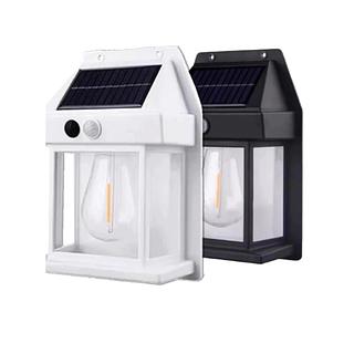 ARANDELE SOLAR EXTERNO PRETO/BRANCO FORMATO CASINHA IP65