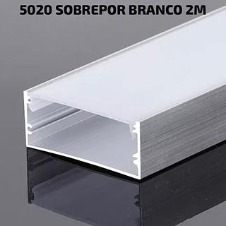 PERFIL 5020 SOBREPOR BRANCO BARRA COM 2M