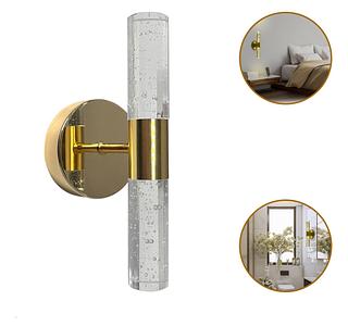 ARANDELA TUBO CRISTAL BOLHAS DOURADO CD2023001