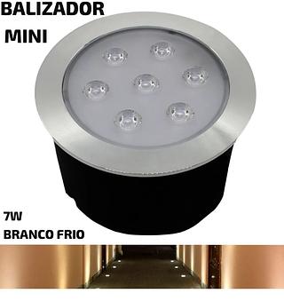 BALIZADOR MINI EMBUTIR 7W BRANCO FRIO PROVA D'ÁGUA