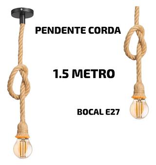 PENDENTE CORDA 1.5M 1BOCAL E27 DIY