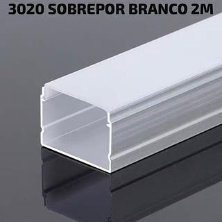 PERFIL 3020 SOBREPOR BRANCO BARRA COM 2M
