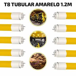 T8 TUBULAR AMARELO 1.2M 20W PLASTICO BIVOLT