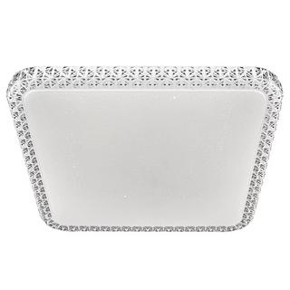 PLAFON QUADRADO 43CM 56W PLÁSTICO E ACRÍLICO BRANCO