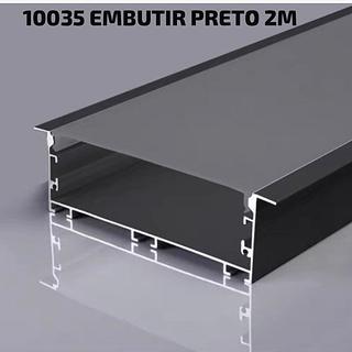 PERFIL 10035 EMBUTIR PRETO BARRA COM 2M