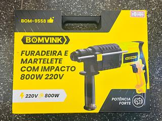 FURADEIRA E MARTELETE COM IMPACTO 800W 220V BOMVINK 9558